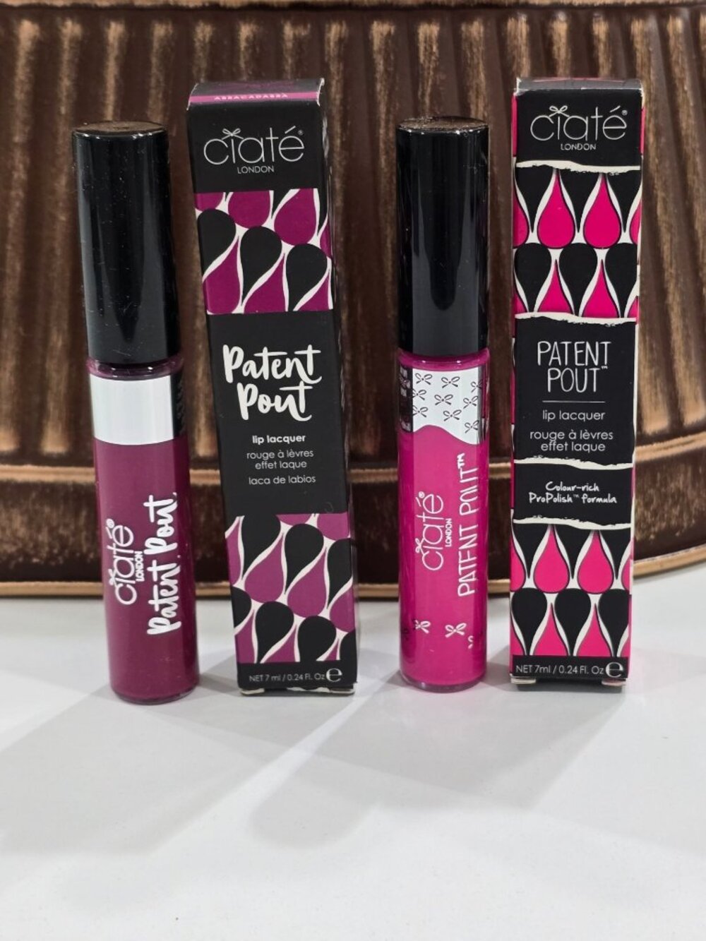 Ciaté London ✦ Abracadabra/Drama Queen Lip Lacquer ✦ Patent Pout High‑Shine 7ml